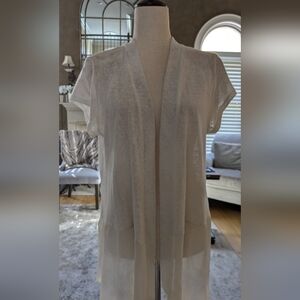 White/Cream Cover-up Sweater Shirt